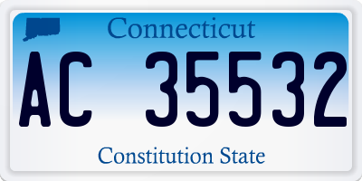 CT license plate AC35532