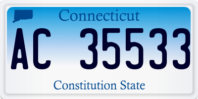 CT license plate AC35533