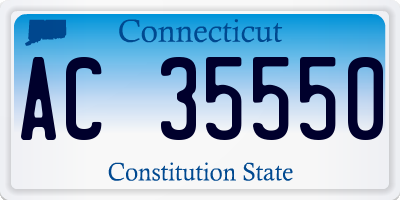 CT license plate AC35550