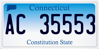 CT license plate AC35553