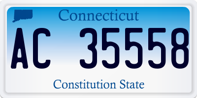 CT license plate AC35558