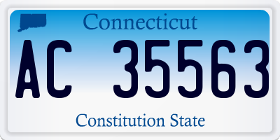 CT license plate AC35563