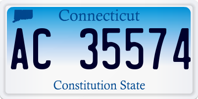 CT license plate AC35574