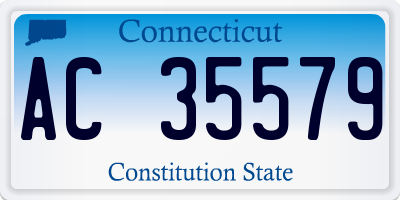CT license plate AC35579