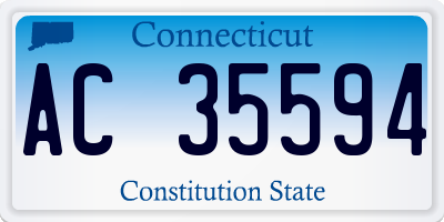 CT license plate AC35594