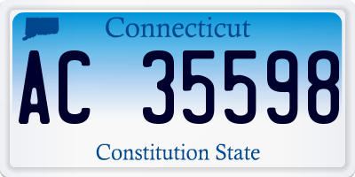 CT license plate AC35598