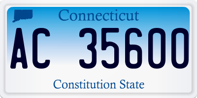 CT license plate AC35600