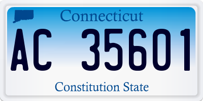 CT license plate AC35601