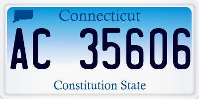 CT license plate AC35606