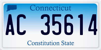 CT license plate AC35614