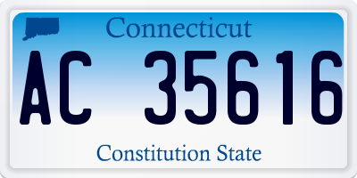CT license plate AC35616