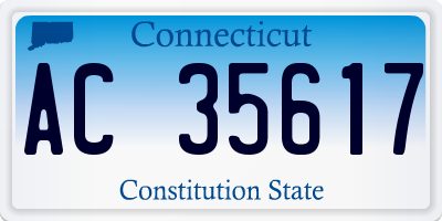 CT license plate AC35617