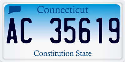 CT license plate AC35619