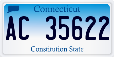 CT license plate AC35622