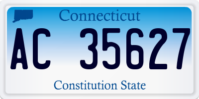CT license plate AC35627