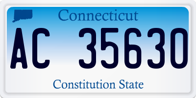 CT license plate AC35630