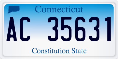 CT license plate AC35631