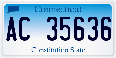 CT license plate AC35636