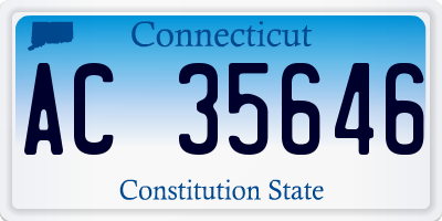 CT license plate AC35646