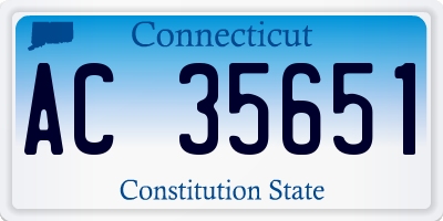 CT license plate AC35651