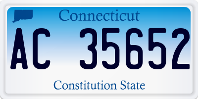 CT license plate AC35652