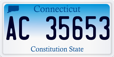 CT license plate AC35653