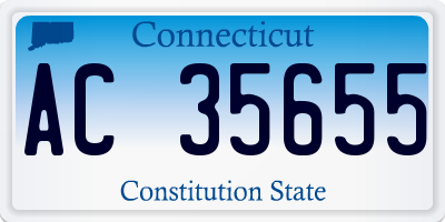 CT license plate AC35655