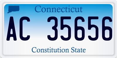 CT license plate AC35656