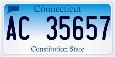 CT license plate AC35657
