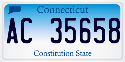 CT license plate AC35658