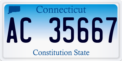 CT license plate AC35667