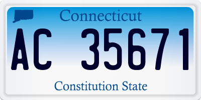 CT license plate AC35671