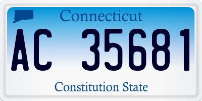 CT license plate AC35681