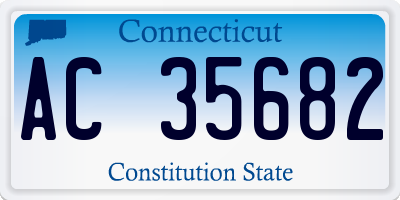 CT license plate AC35682