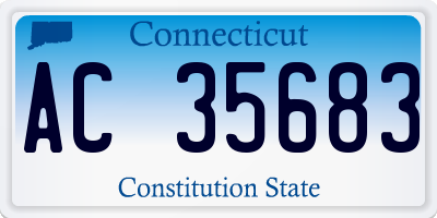 CT license plate AC35683