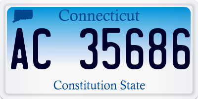 CT license plate AC35686