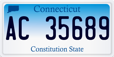 CT license plate AC35689