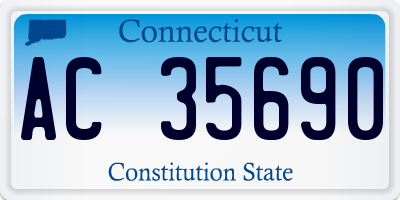 CT license plate AC35690