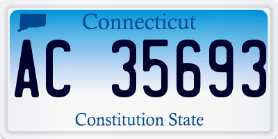 CT license plate AC35693