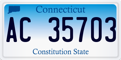 CT license plate AC35703