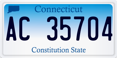 CT license plate AC35704