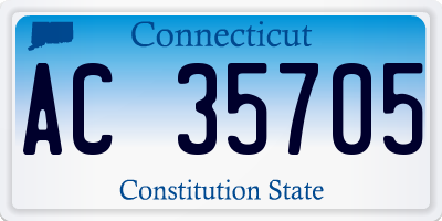 CT license plate AC35705