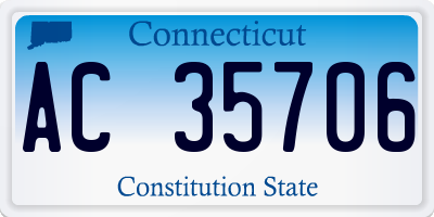 CT license plate AC35706