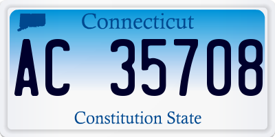 CT license plate AC35708