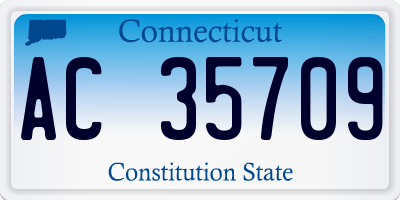 CT license plate AC35709