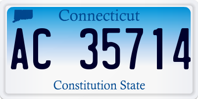 CT license plate AC35714