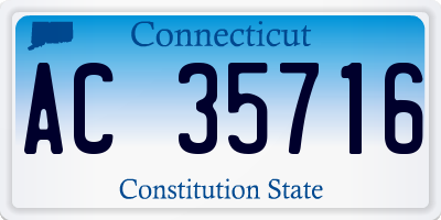 CT license plate AC35716