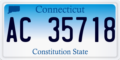 CT license plate AC35718