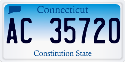 CT license plate AC35720