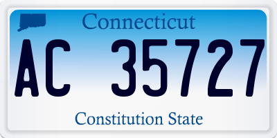CT license plate AC35727
